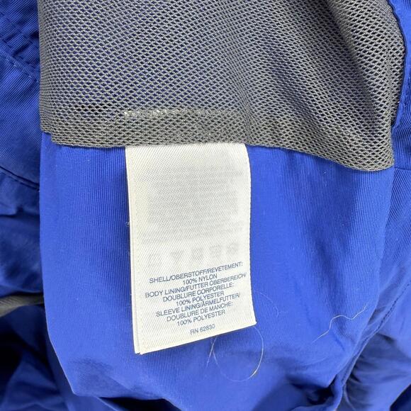 Lands' End Windbreaker Jacket Men L Large Blue Full Zip Long Sleeve Hooded Lined - Picture 4 of 7